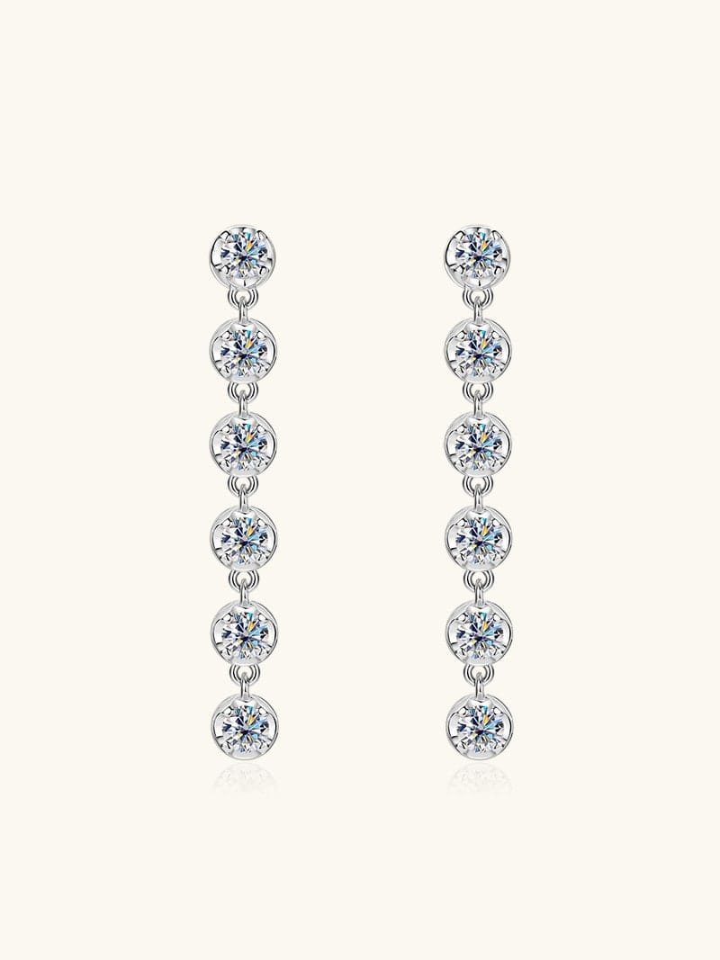 925 Sterling Silver Dainty Earrings with White CZ Sparkle