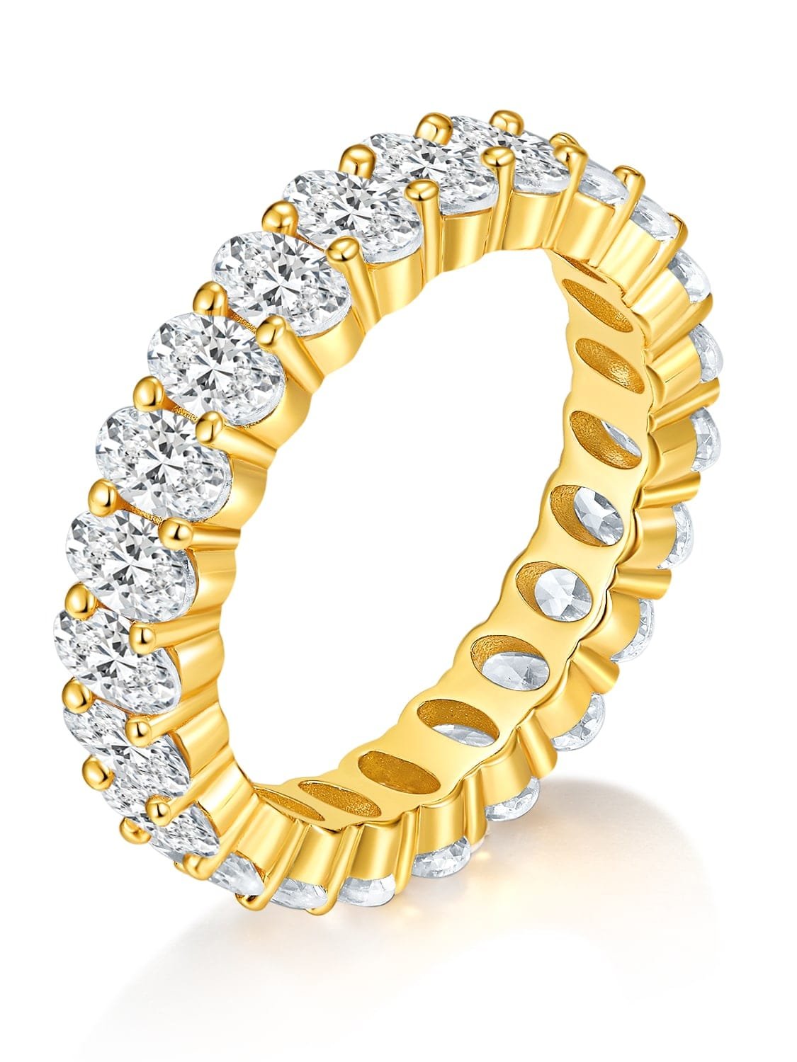 925 Sterling Silver Delicate White CZ Band Ring