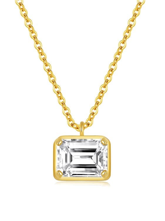 925 Sterling Silver White CZ Dainty Bag Pendant