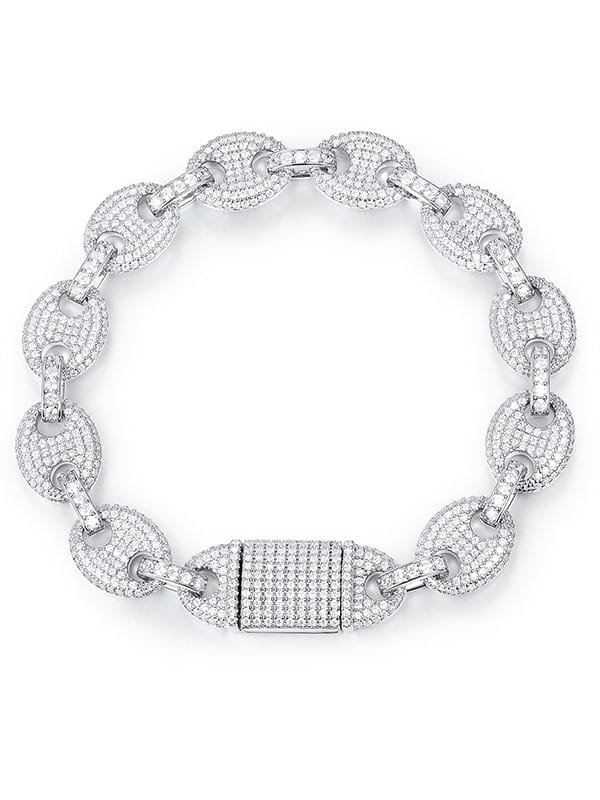 925 Sterling Silver Delicate Bracelet with White CZ Sparkle