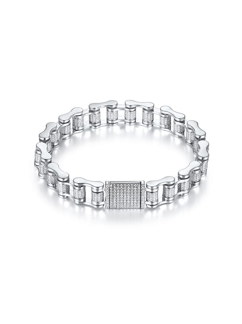 925 sterling silver cubic zirconia white dainty bracelet