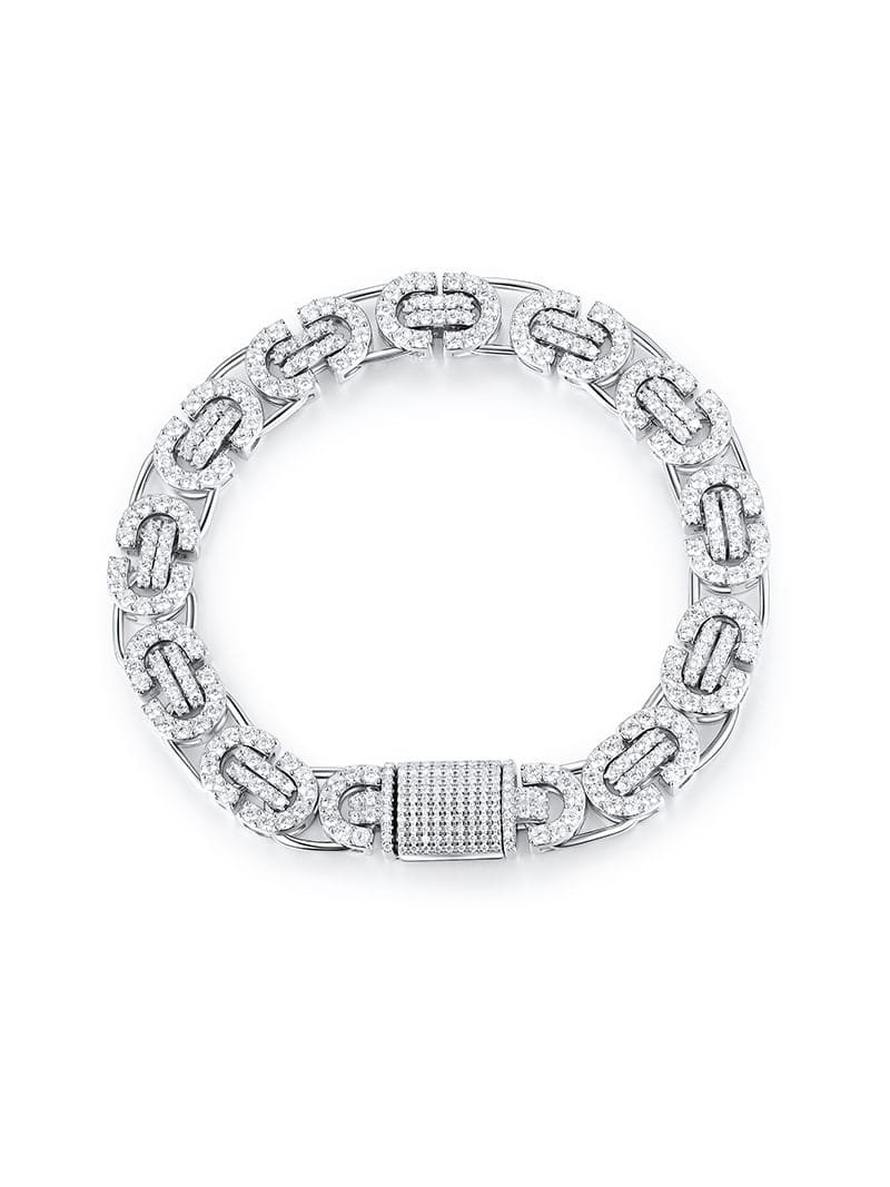925 sterling silver cubic zirconia white dainty bracelet