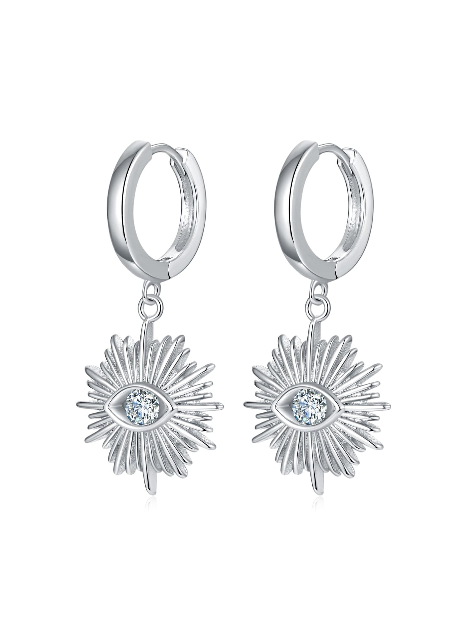 925 Sterling Silver White CZ Delicate Dainty Earrings