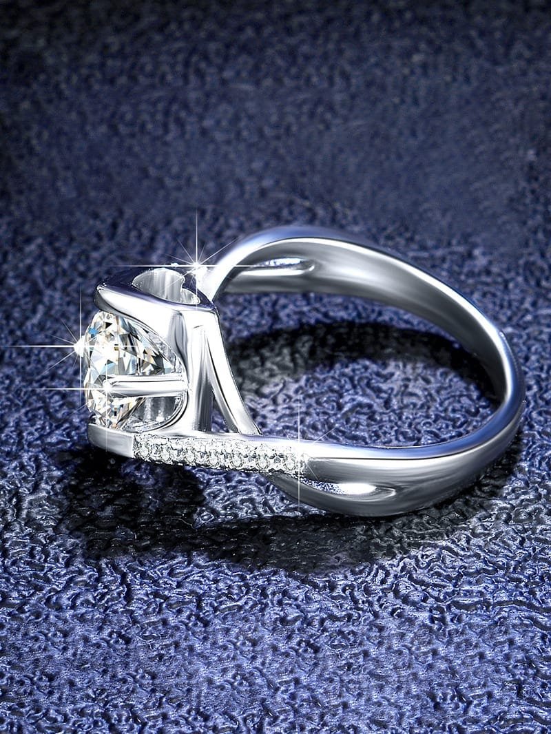 925 Sterling Silver Dainty Ring with White CZ Accent