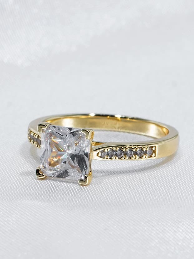 925 Sterling Silver White CZ Minimalist Ring
