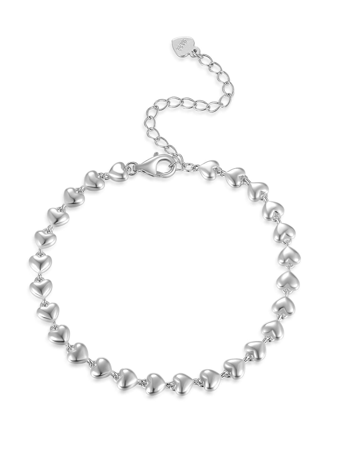 925 sterling silver dainty link bracelet