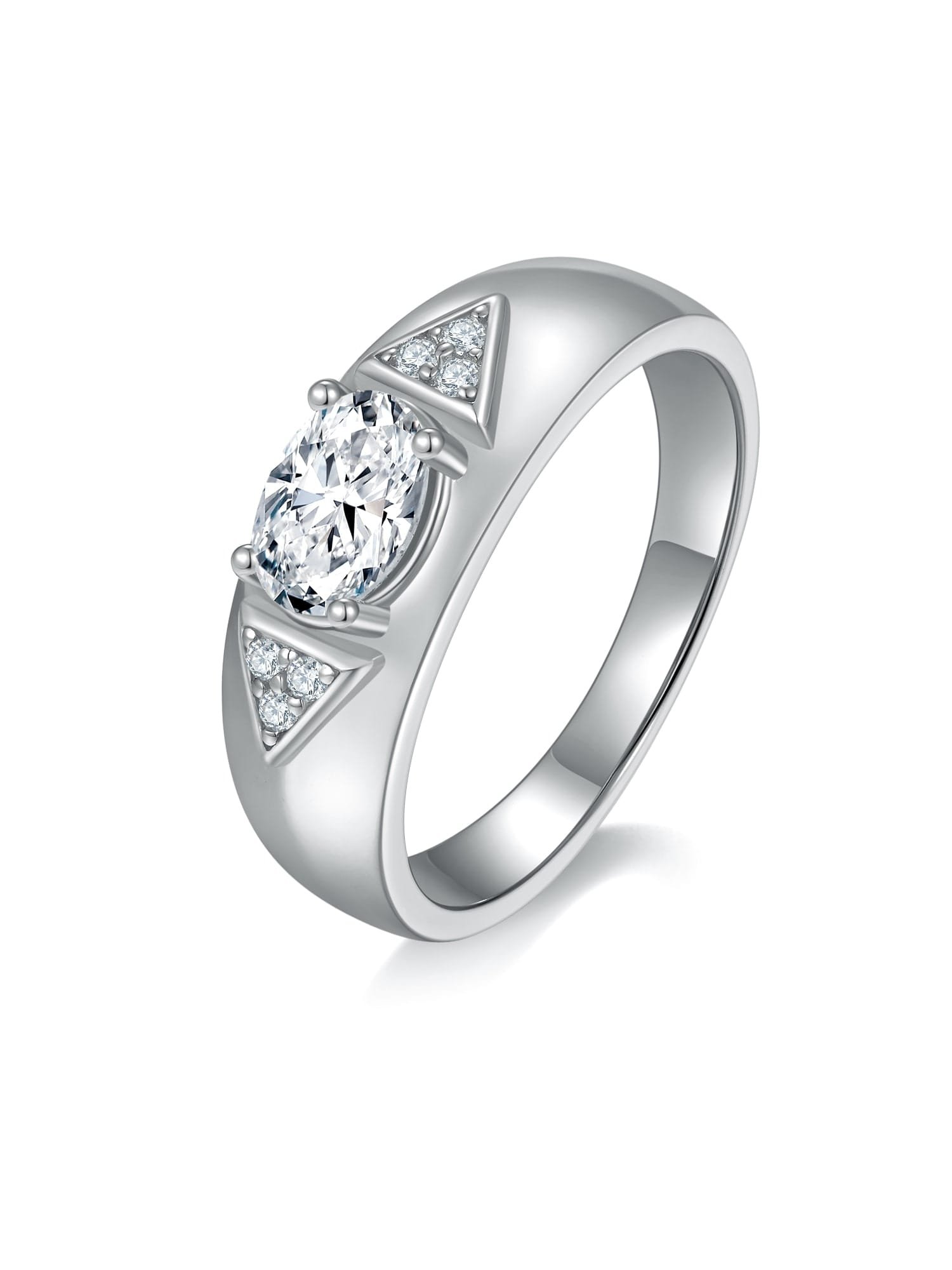 Elegant White CZ Dainty Ring in 925 Sterling Silver