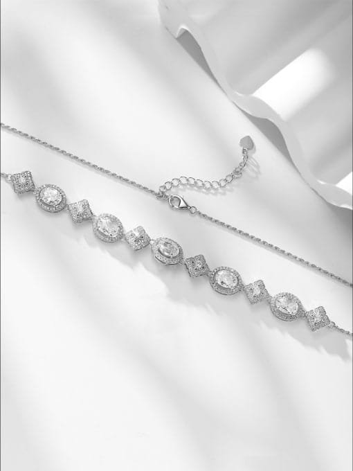 925 Sterling Silver White CZ Minimalist Dainty Necklace