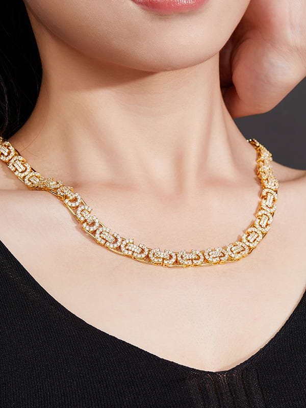925 sterling silver cubic zirconia white dainty cuban necklace