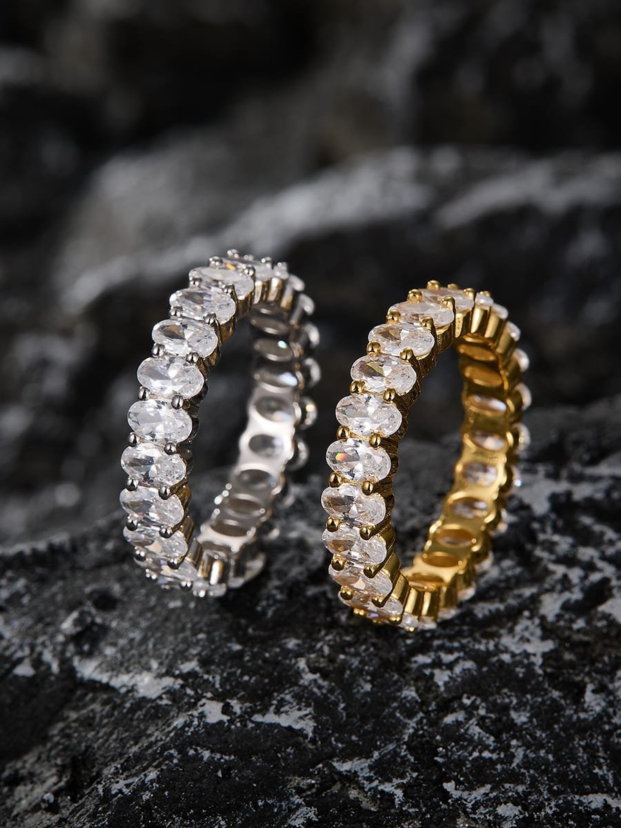 925 Sterling Silver Delicate White CZ Band Ring