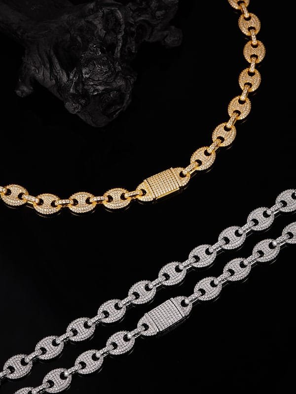 925 sterling silver cubic zirconia white dainty cuban necklace