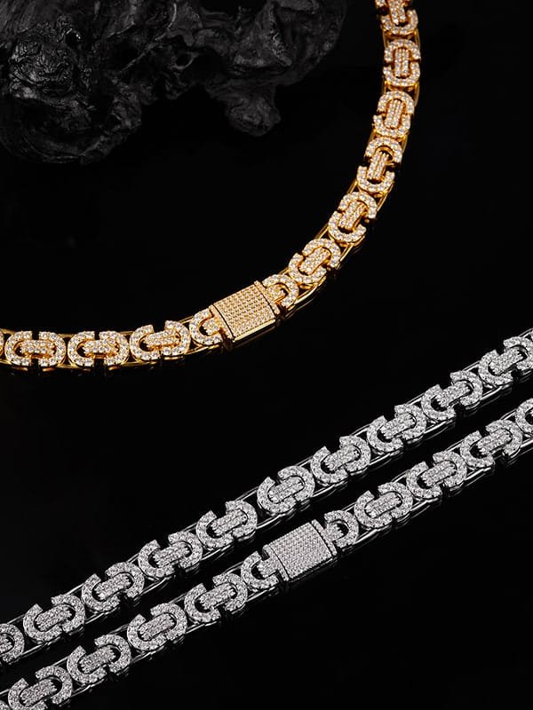 925 sterling silver cubic zirconia white dainty cuban necklace