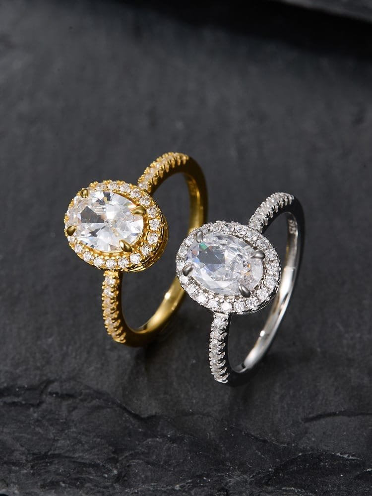 925 Sterling Silver White CZ Dainty Sparkle Ring