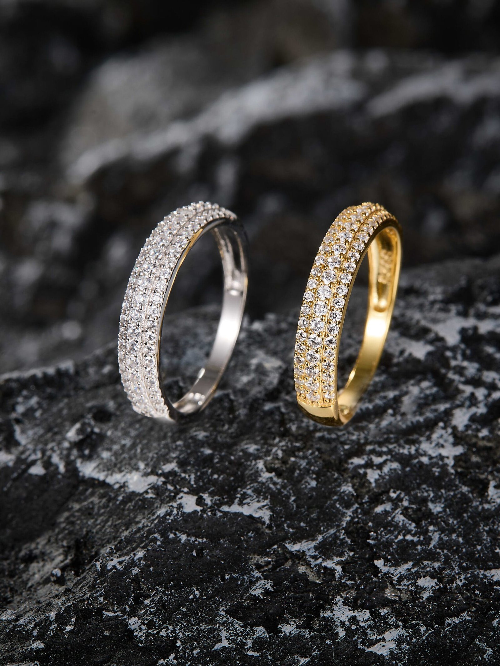 925 sterling silver cubic zirconia white minimalist ring