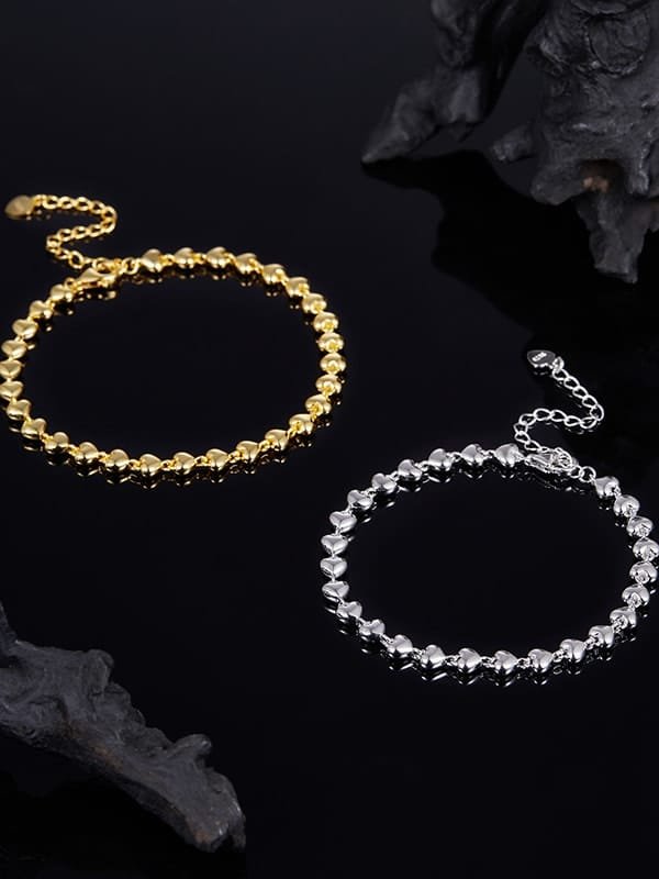 925 sterling silver dainty link bracelet