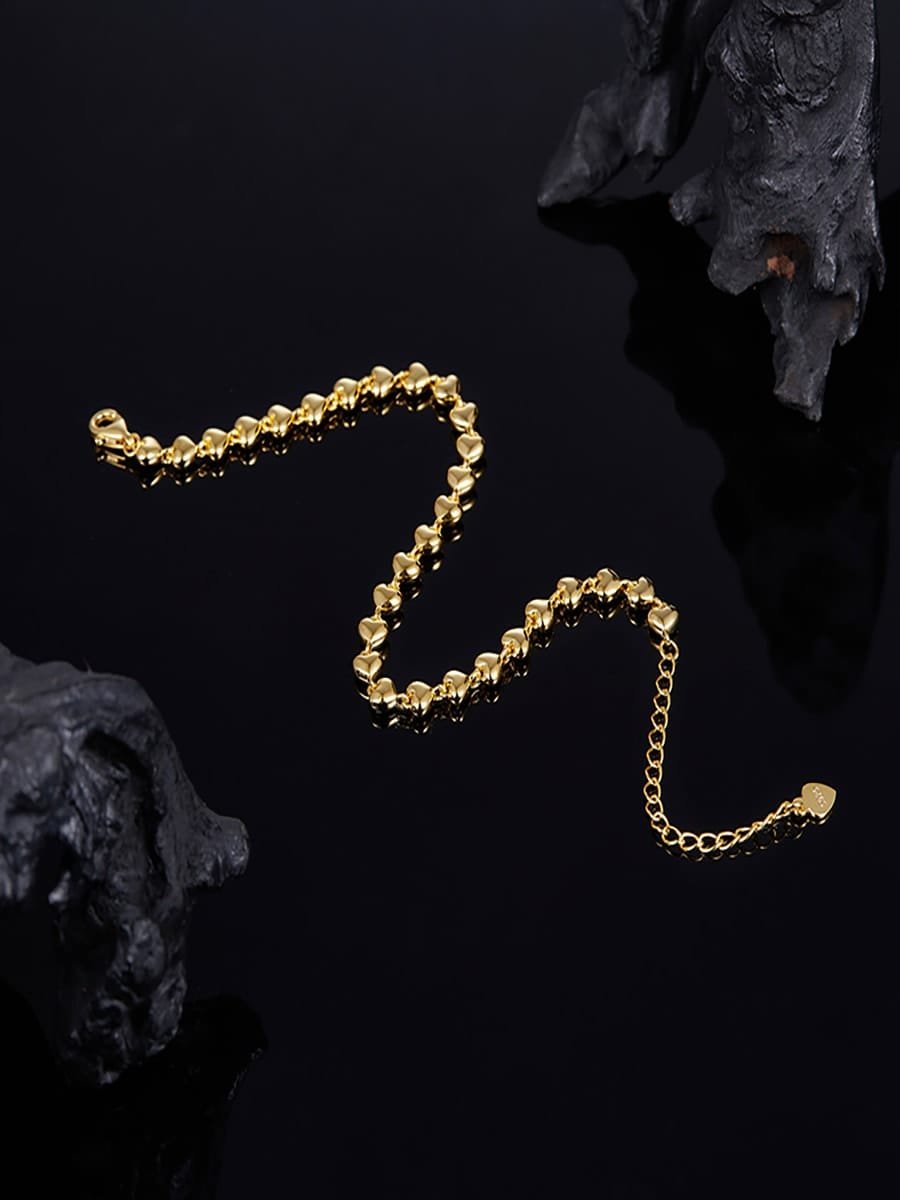 925 sterling silver dainty link bracelet