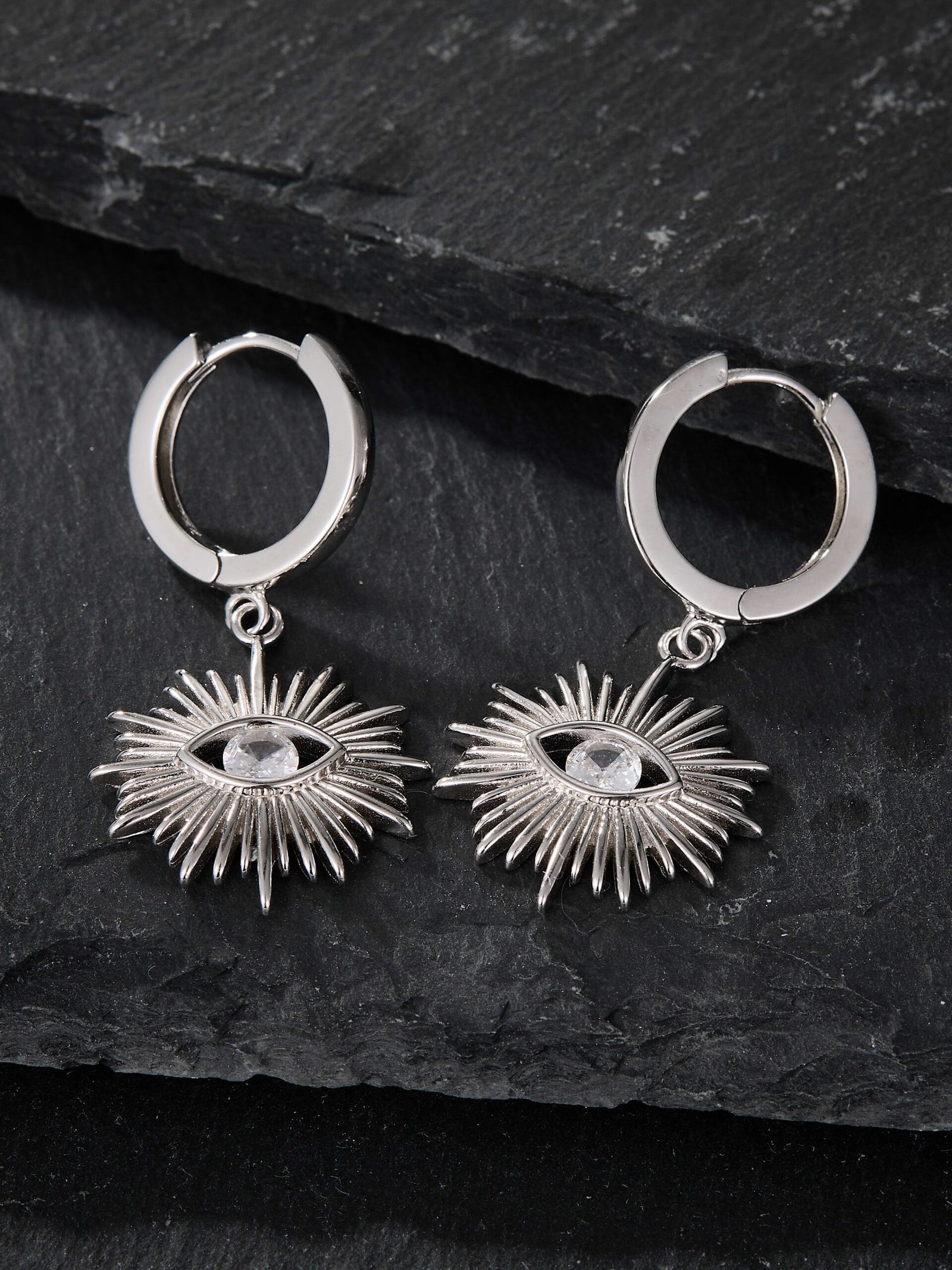 925 Sterling Silver White CZ Delicate Dainty Earrings