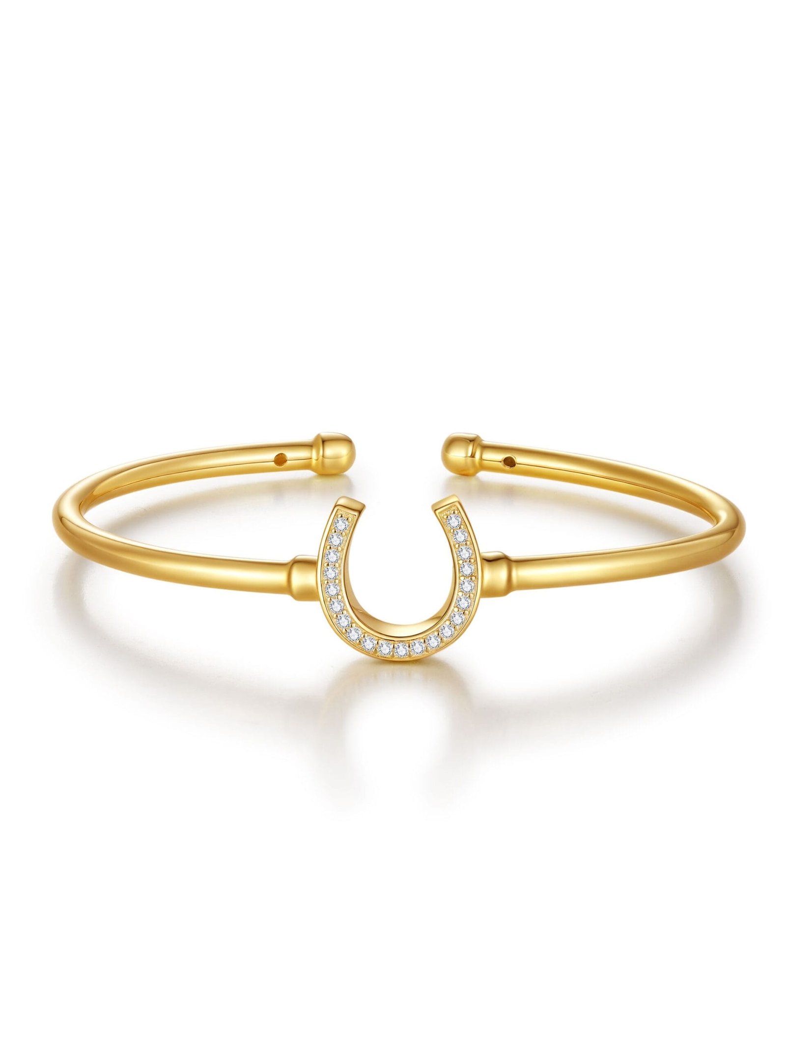 925 Sterling Silver Thin Cuff Bracelet with White CZ