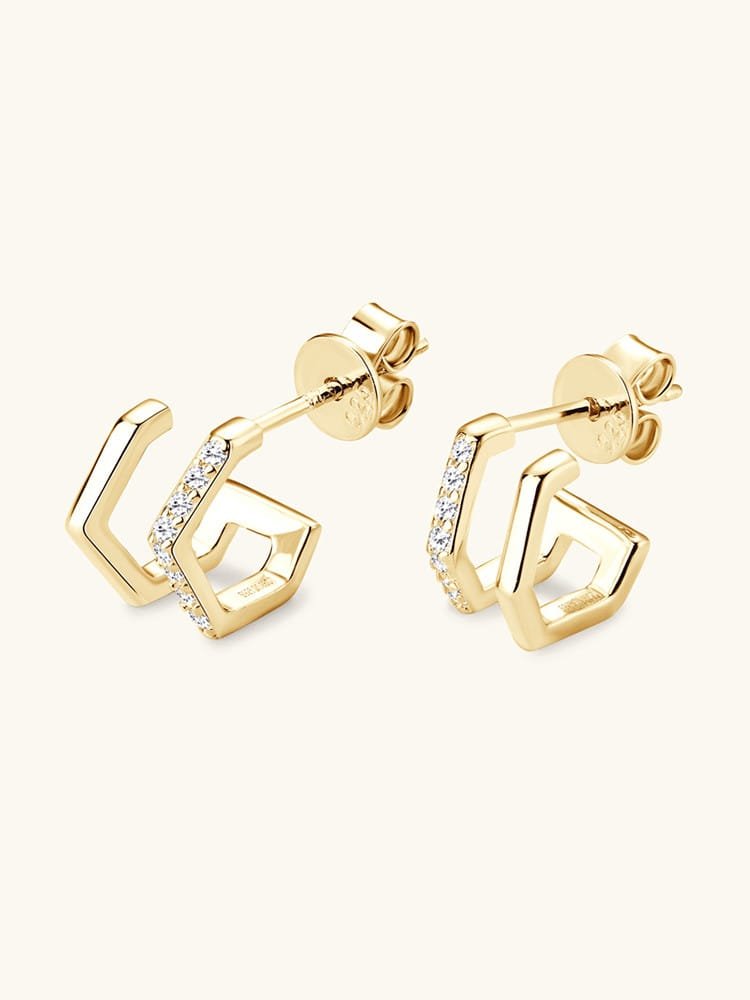 925 Sterling Silver Tiny White CZ Minimalist Studs