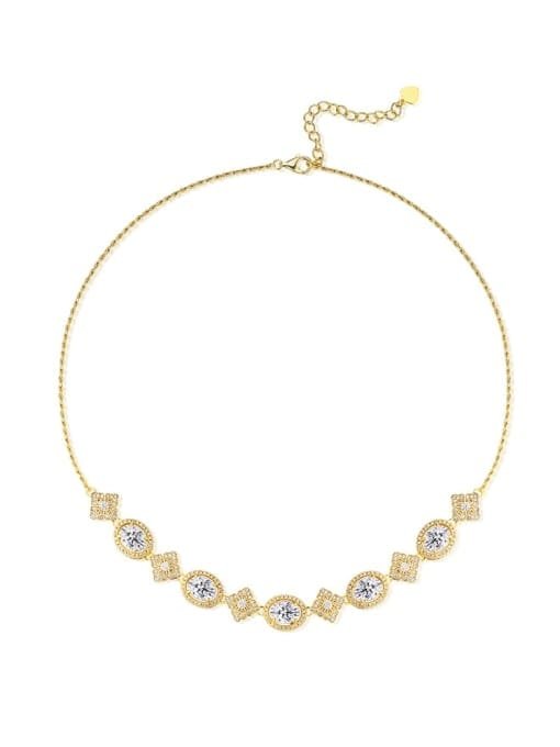 925 Sterling Silver White CZ Minimalist Dainty Necklace