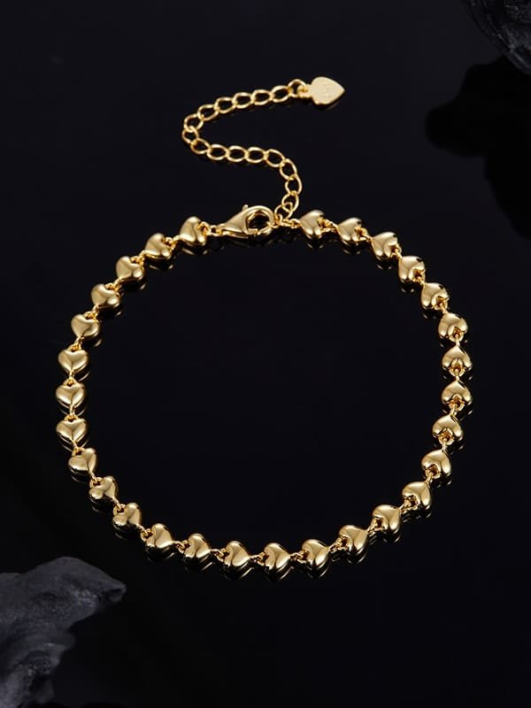 925 sterling silver dainty link bracelet