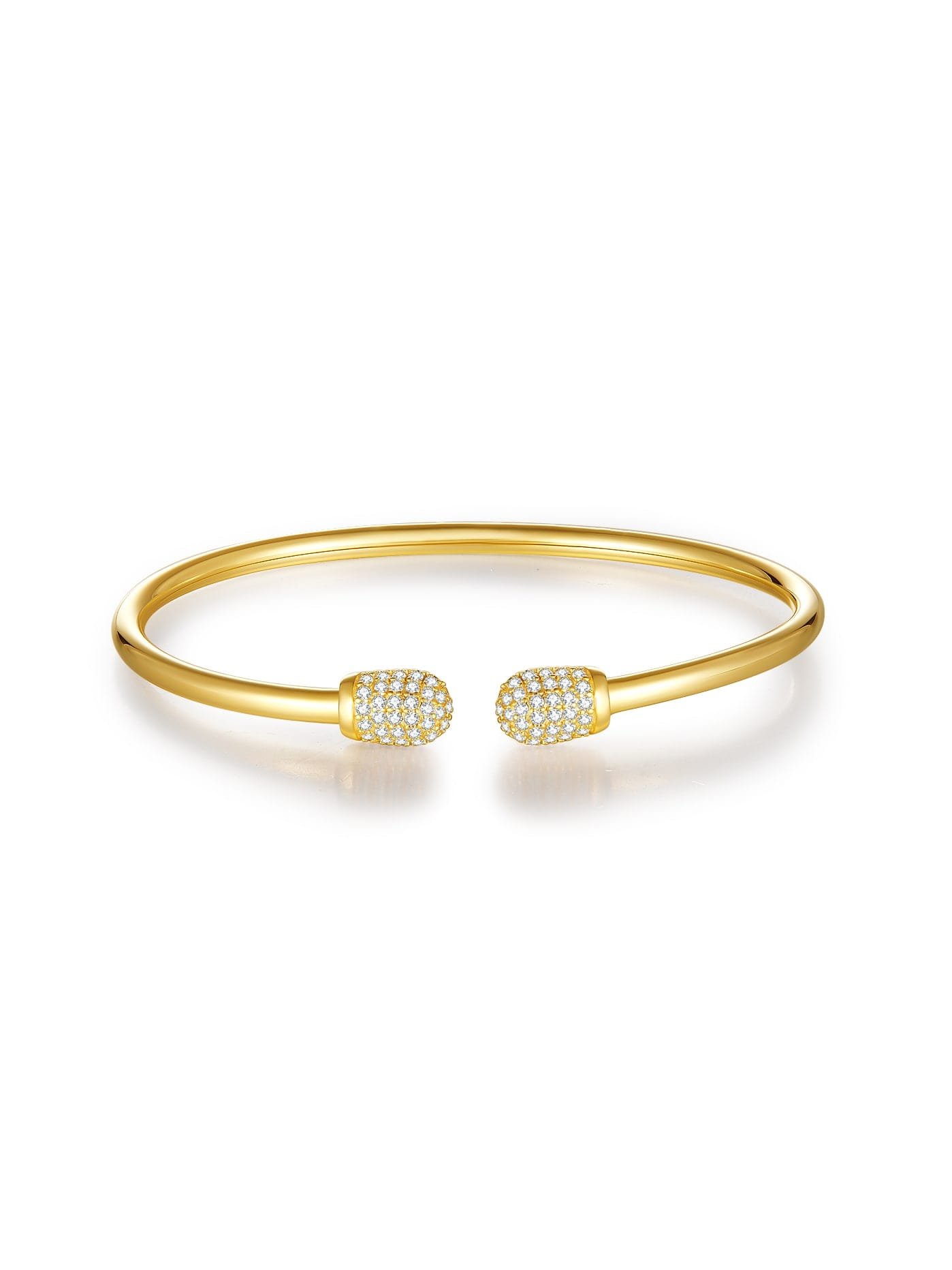 White Minimalist Cuff Bangle in 925 Sterling Silver