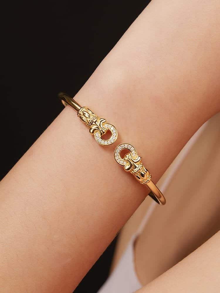 Minimal White CZ Cuff in 925 Sterling Silver