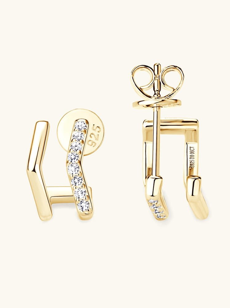 925 Sterling Silver Tiny White CZ Minimalist Studs