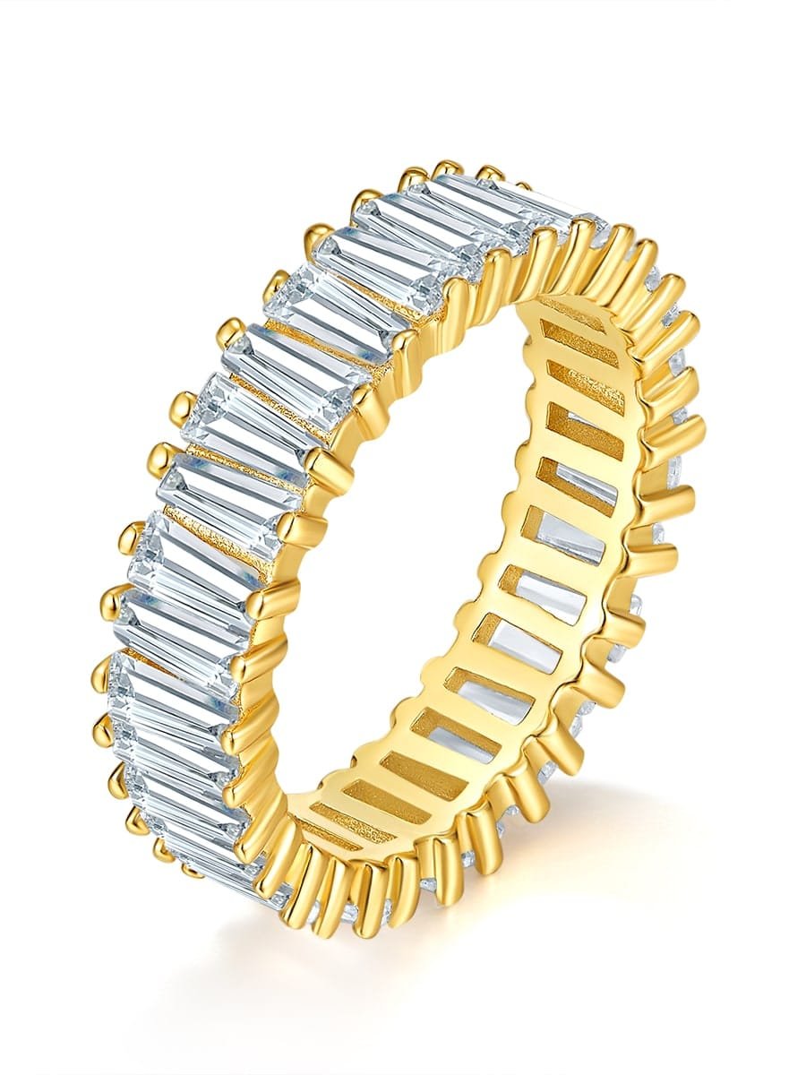 White CZ Band Ring in 925 Sterling Silver