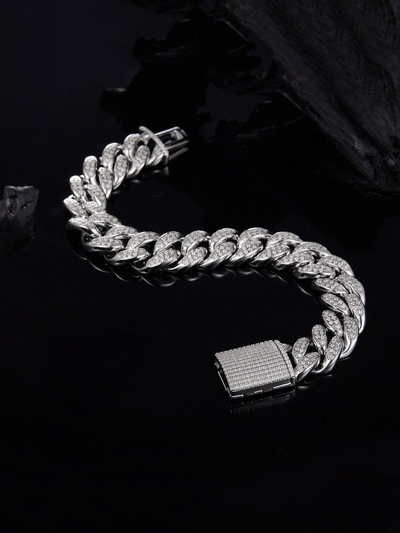 925 sterling silver cubic zirconia white dainty bracelet