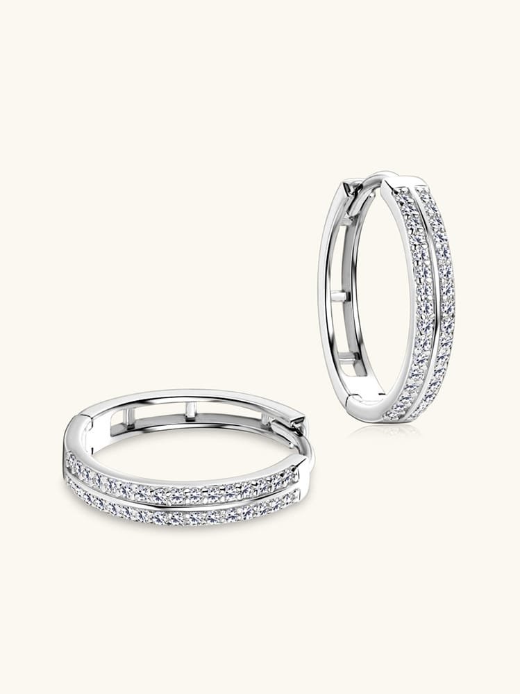 925 sterling silver cubic zirconia white minimalist stud earring
