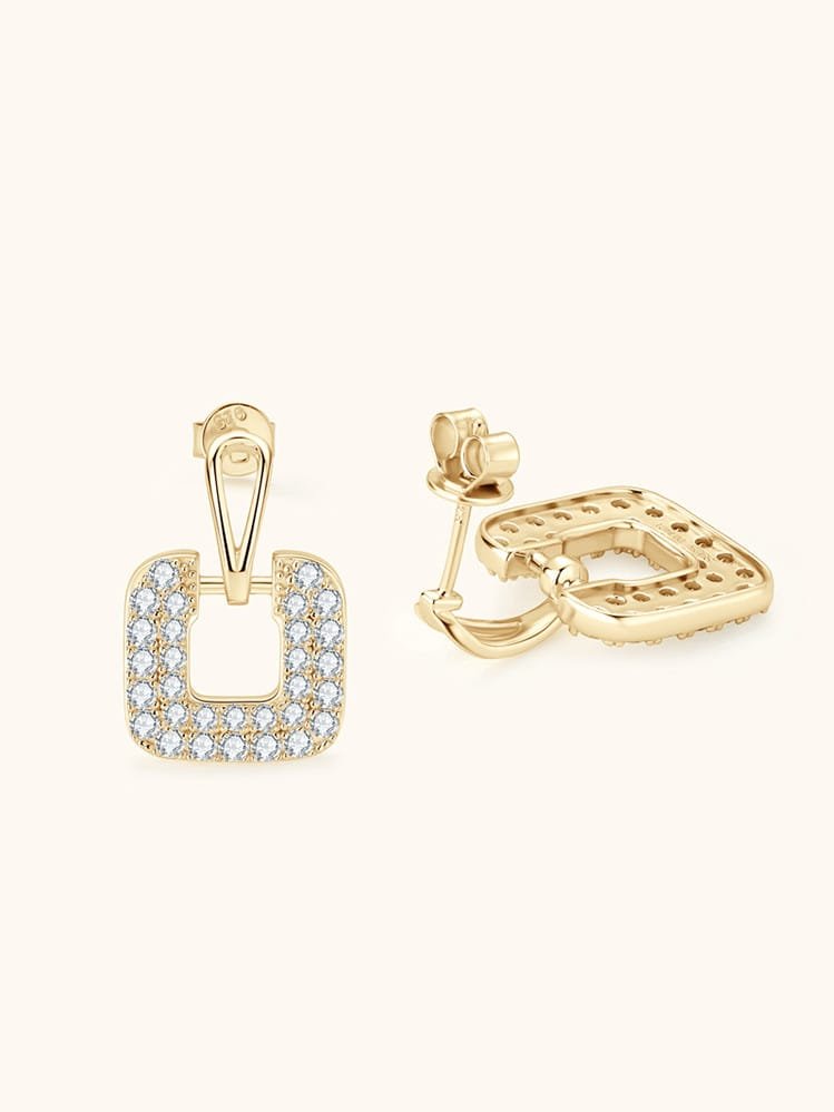 925 sterling silver white irregular stud earring