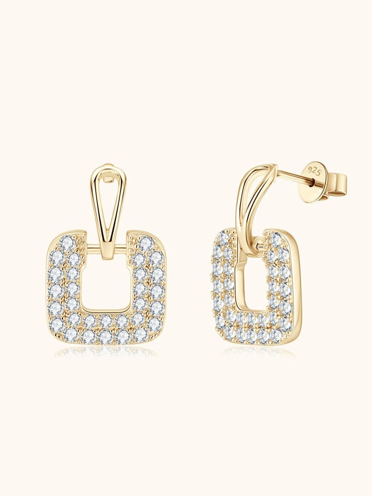 925 sterling silver white irregular stud earring