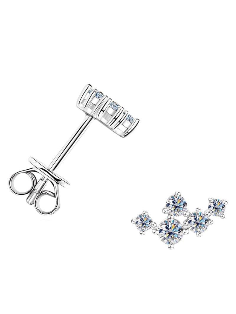 White CZ Petite Studs in 925 Sterling Silver