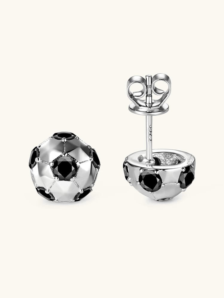 925 Sterling Silver White CZ Simple Stud Earrings