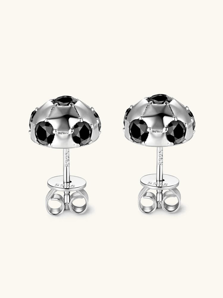 925 Sterling Silver White CZ Simple Stud Earrings