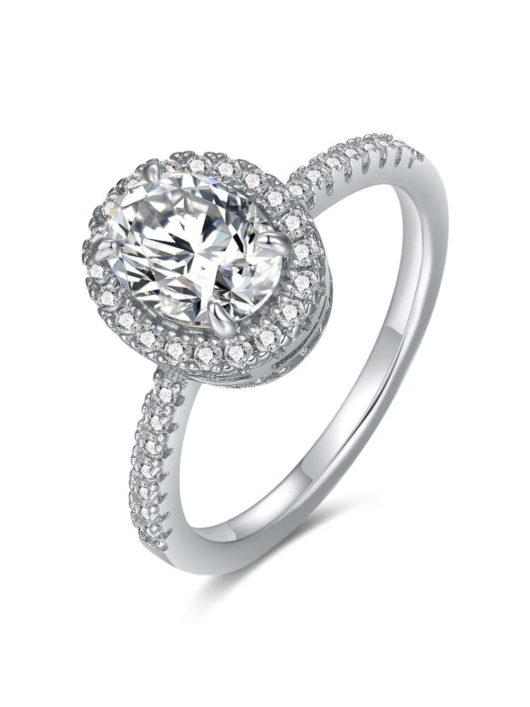 925 Sterling Silver White CZ Dainty Sparkle Ring