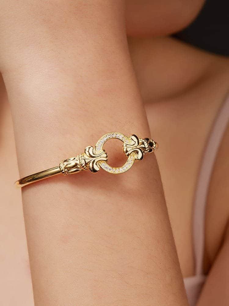 925 sterling silver cubic zirconia white dainty cuff bangle