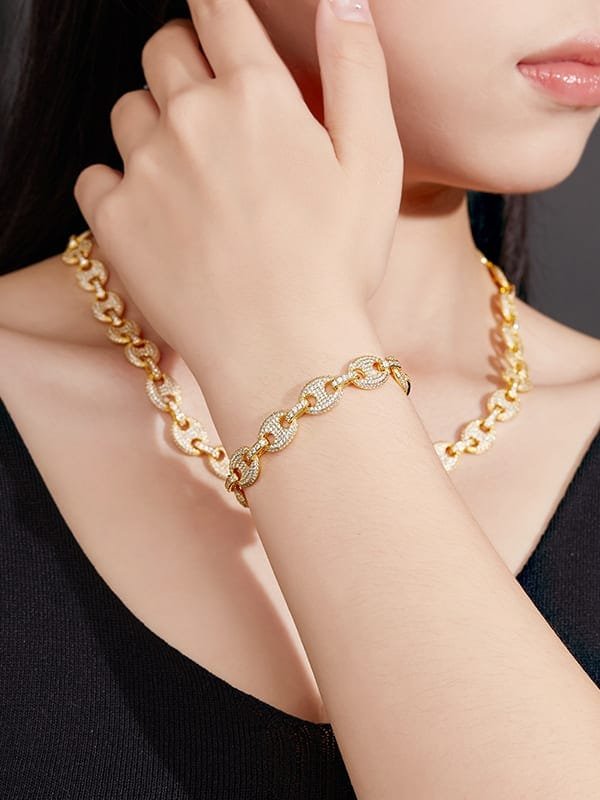 925 Sterling Silver Delicate Bracelet with White CZ Sparkle