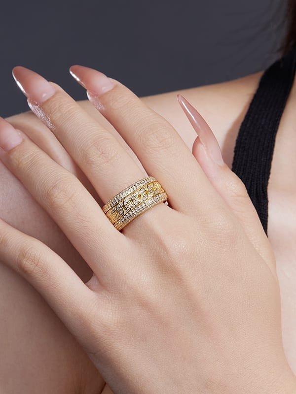 925 sterling silver cubic zirconia white minimalist band ring